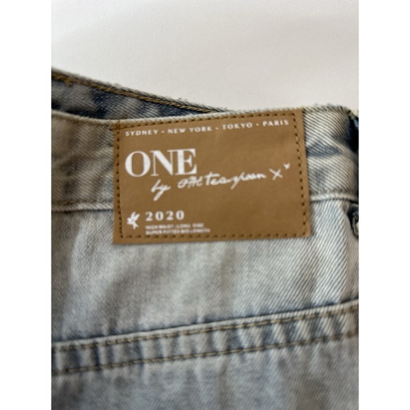 One by One Teaspoon Distressed Skirt Women 24 Denim Cotton Casual Button Fly New - Picture 4 of 11